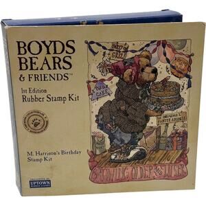 Boyds Bears & Friends 1st Edition Rubber Stamp Kit M Harrison's Birthday BBKIT02